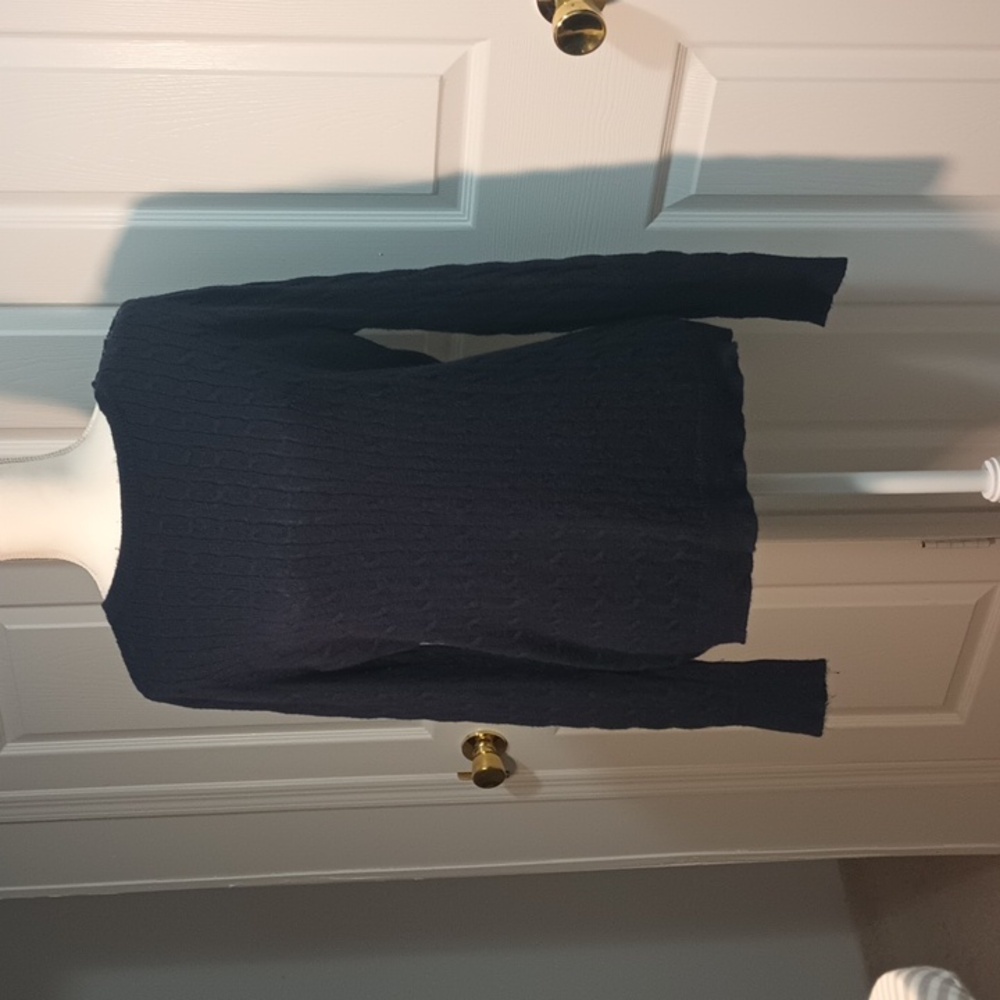 TALBOTS LAMBS WOOL/Nylon CLASSIC Cable knit pullover sweater large